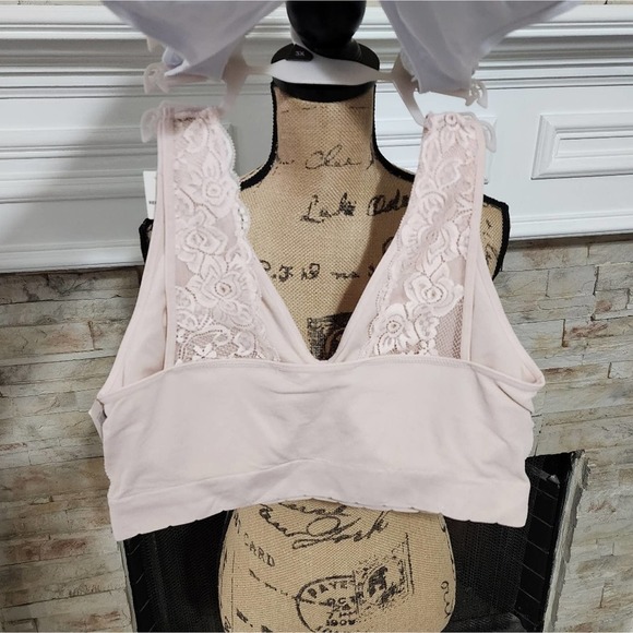 Laura Ashley lace 3pk active athletic workout lounge bras bralettes plus size - Picture 5 of 8